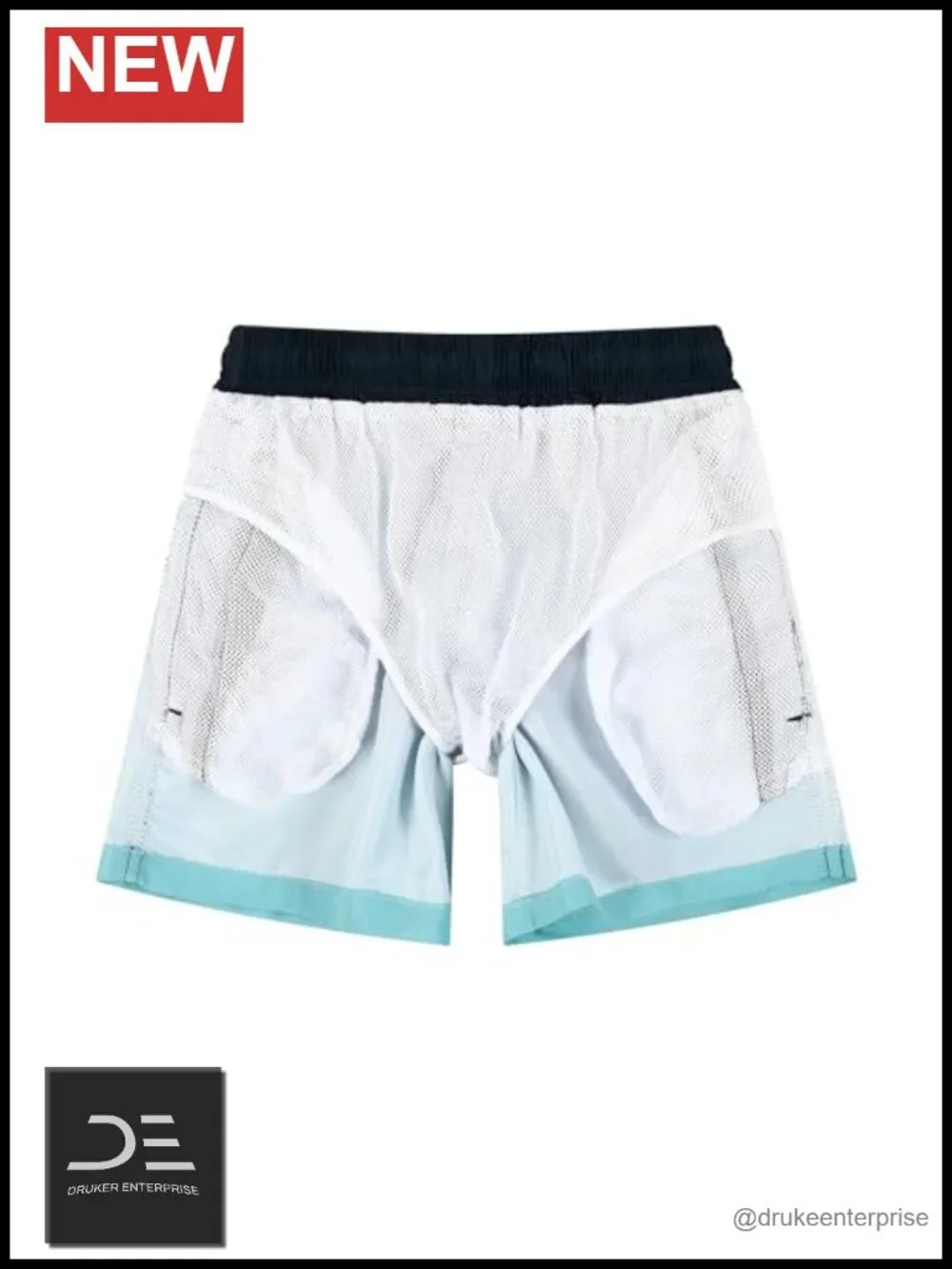 Men's Quick Dry Swim Trunks with Mesh Lining and Pockets